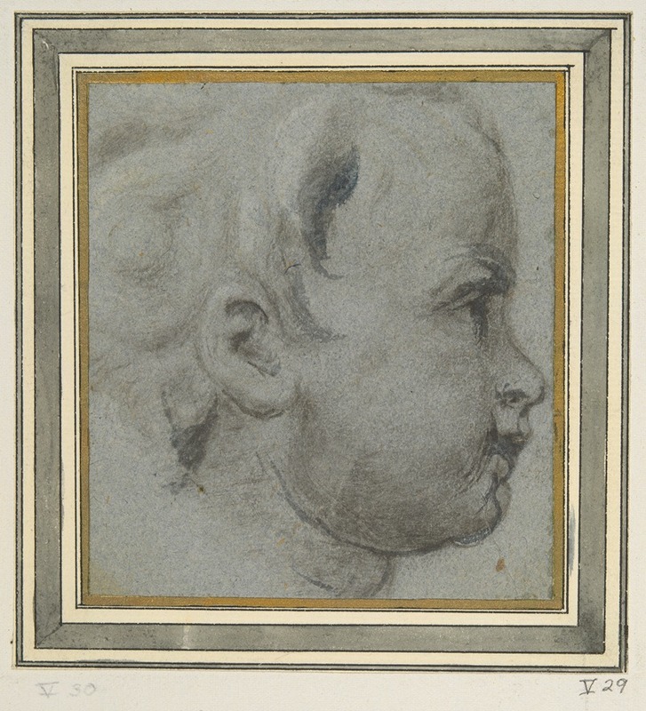 François Duquesnoy - Head of a Putto