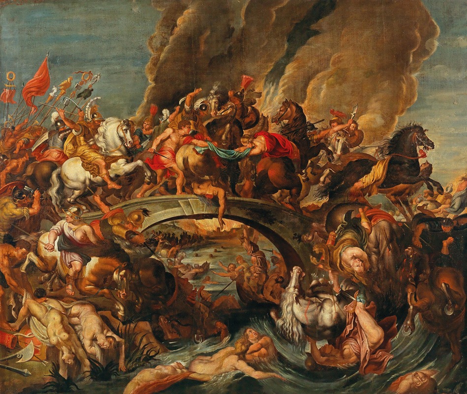 Follower of Peter Paul Rubens - The Battle of the Amazons