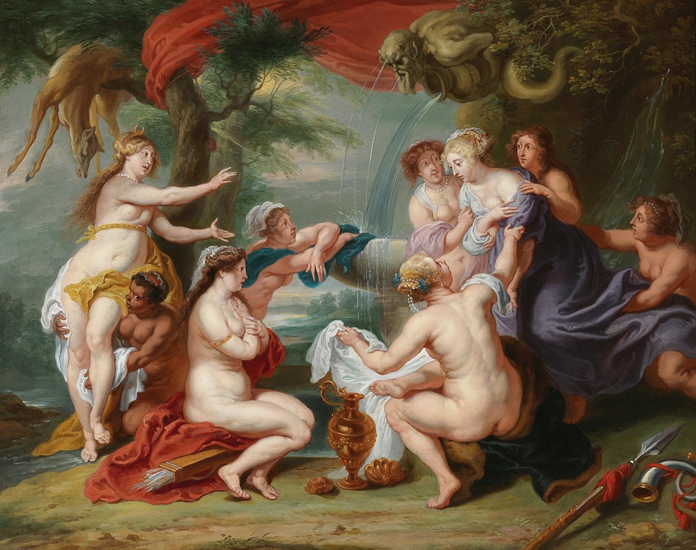 Follower of Peter Paul Rubens - Diana discovering Callisto’s pregnancy