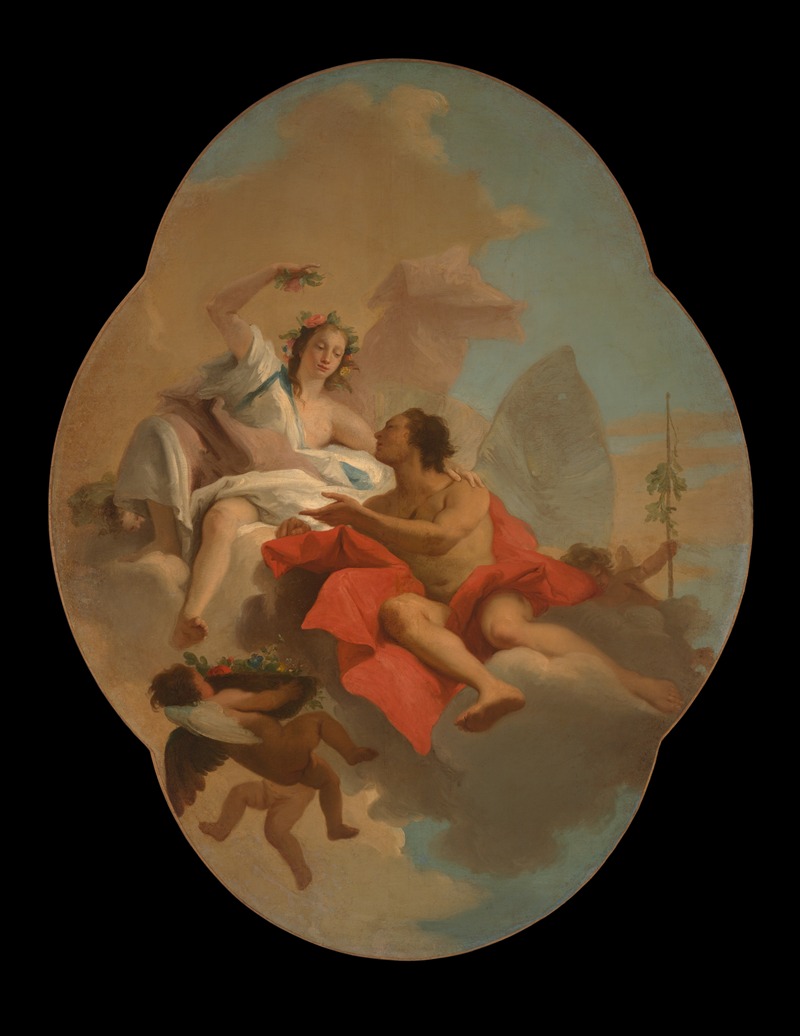 Giovanni Domenico Tiepolo - Flora and Zephyr