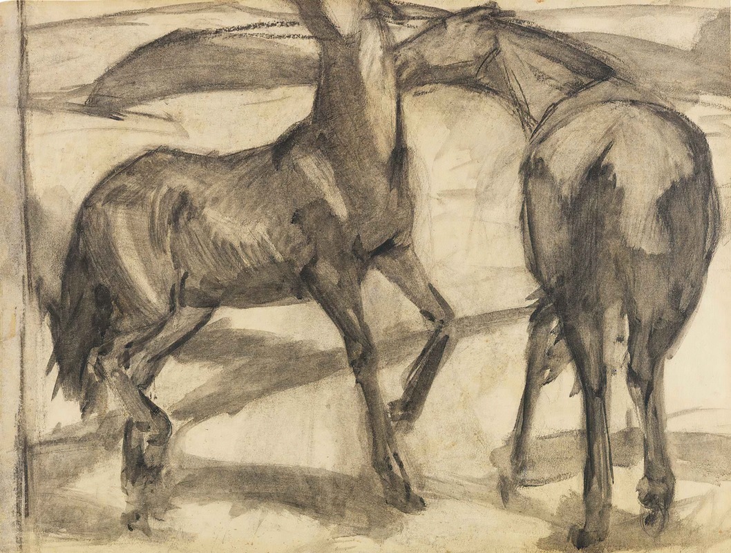Franz Marc - Zwei Pferde