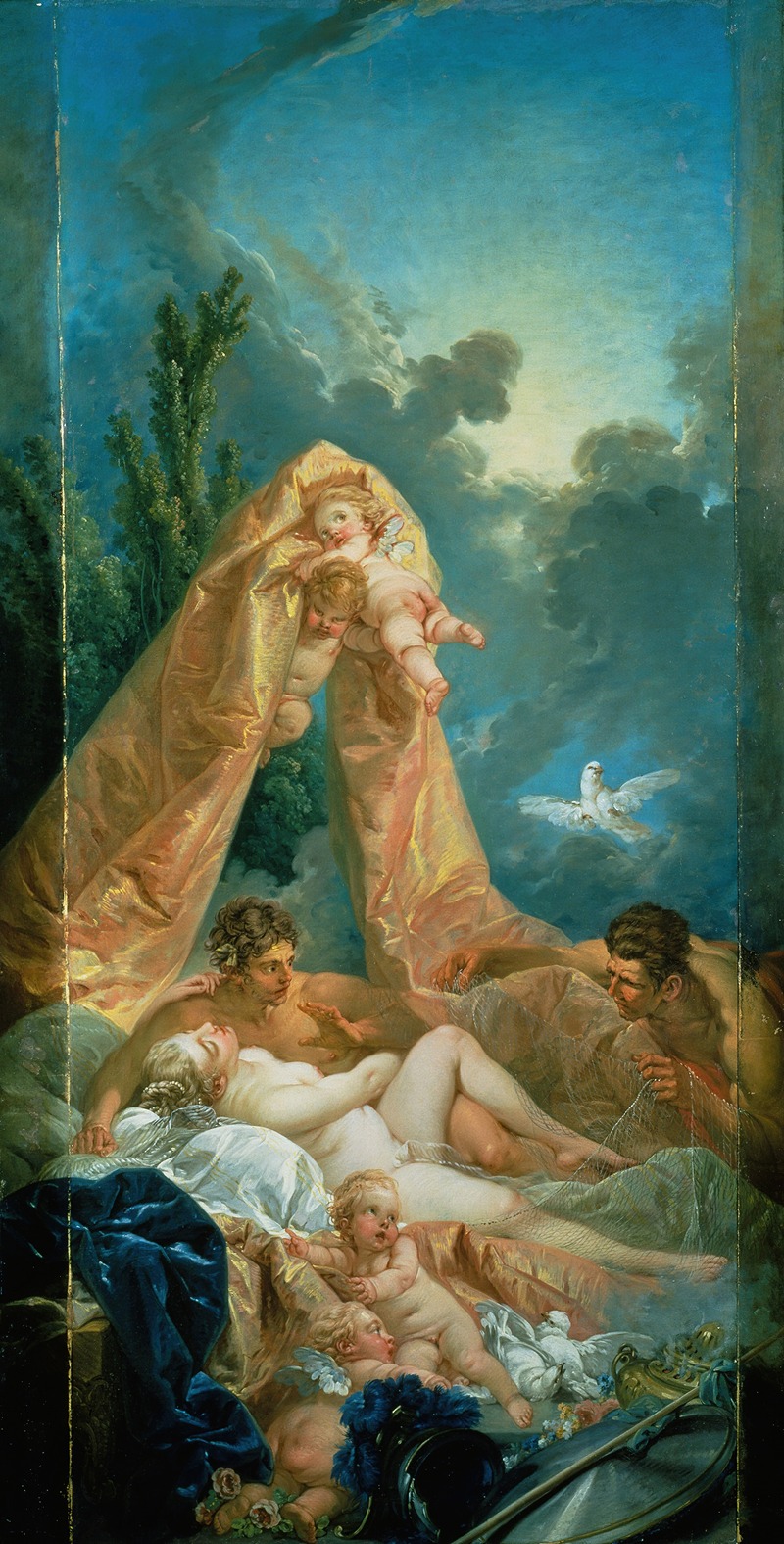 François Boucher - Mars and Venus surprised by Vulcan