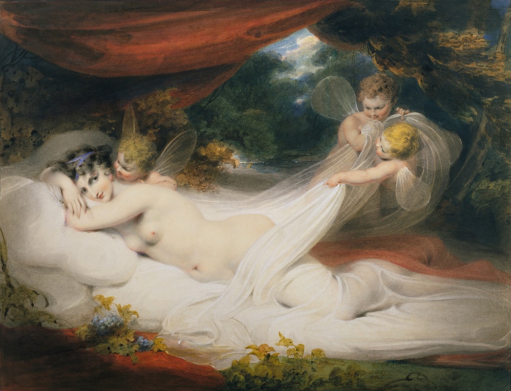 Richard Westall - Nymph and Cupids