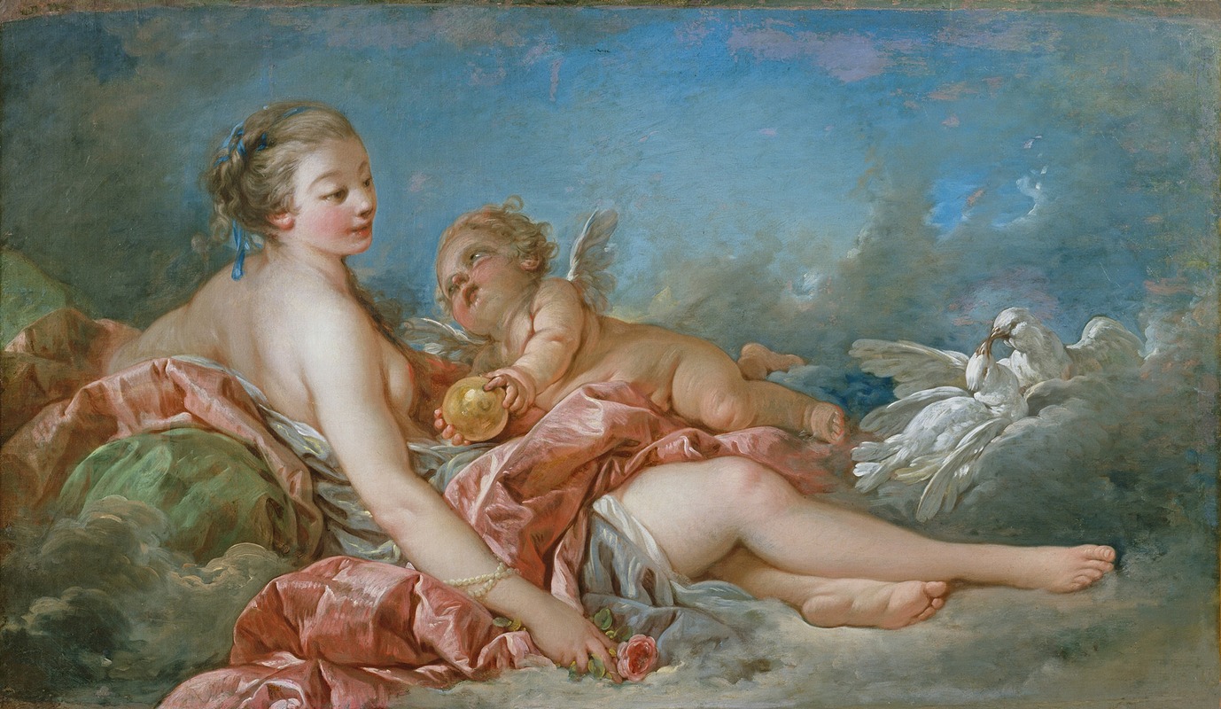 Follower Of François Boucher - Venus and Cupid