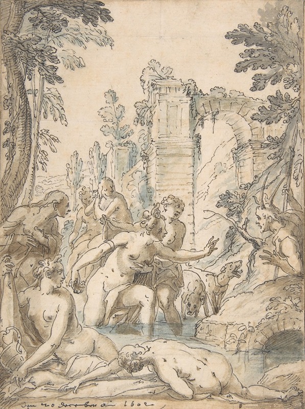 Georg Pecham - Diana and Actaeon