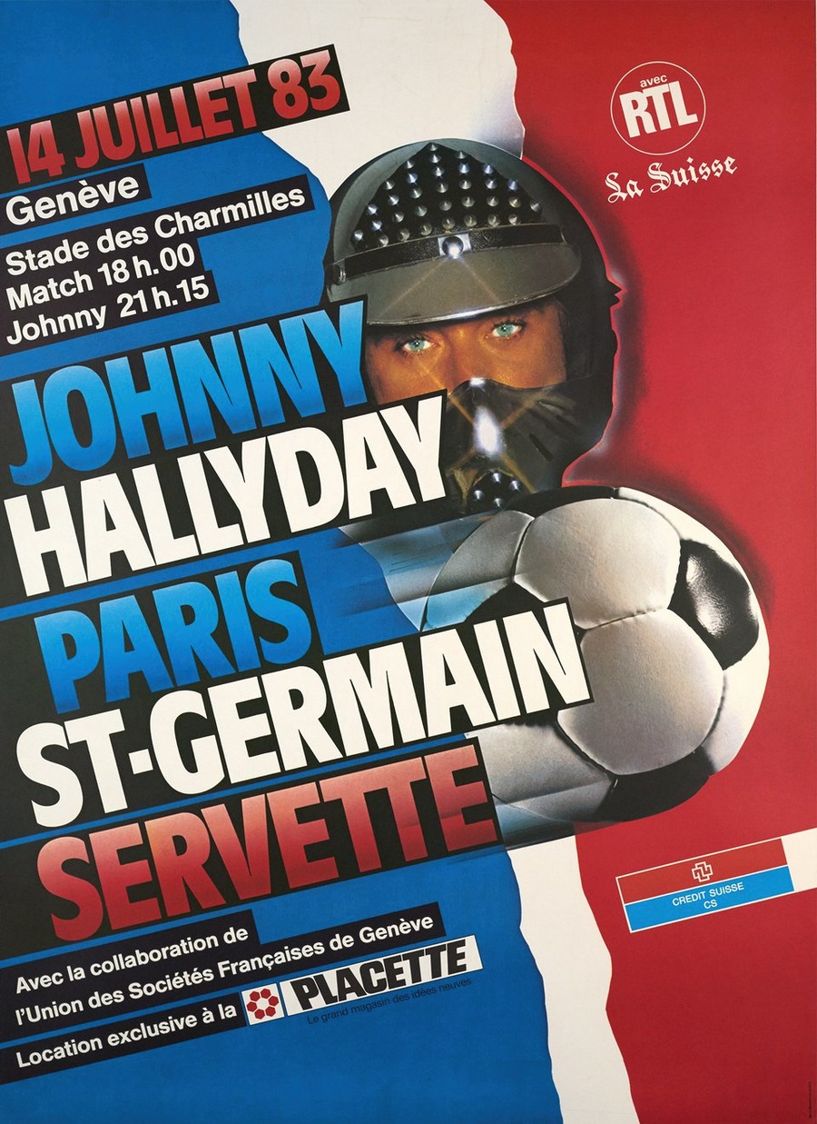 Johnny Hallyday, Paris St-Germain, Servette 14 Juillet 1983 by Heinz ...