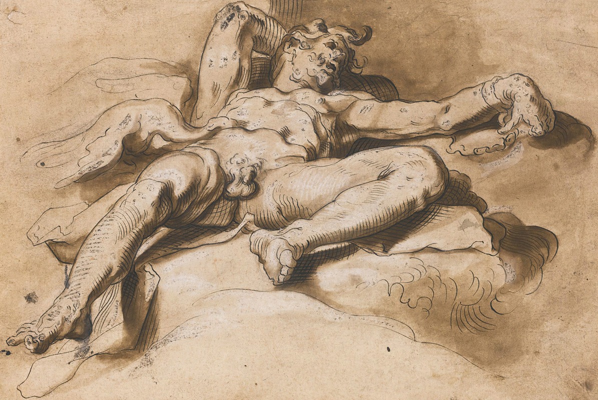Abraham Bloemaert - Prometheus Chained, The Griffon Vulture Tearing At His Liver