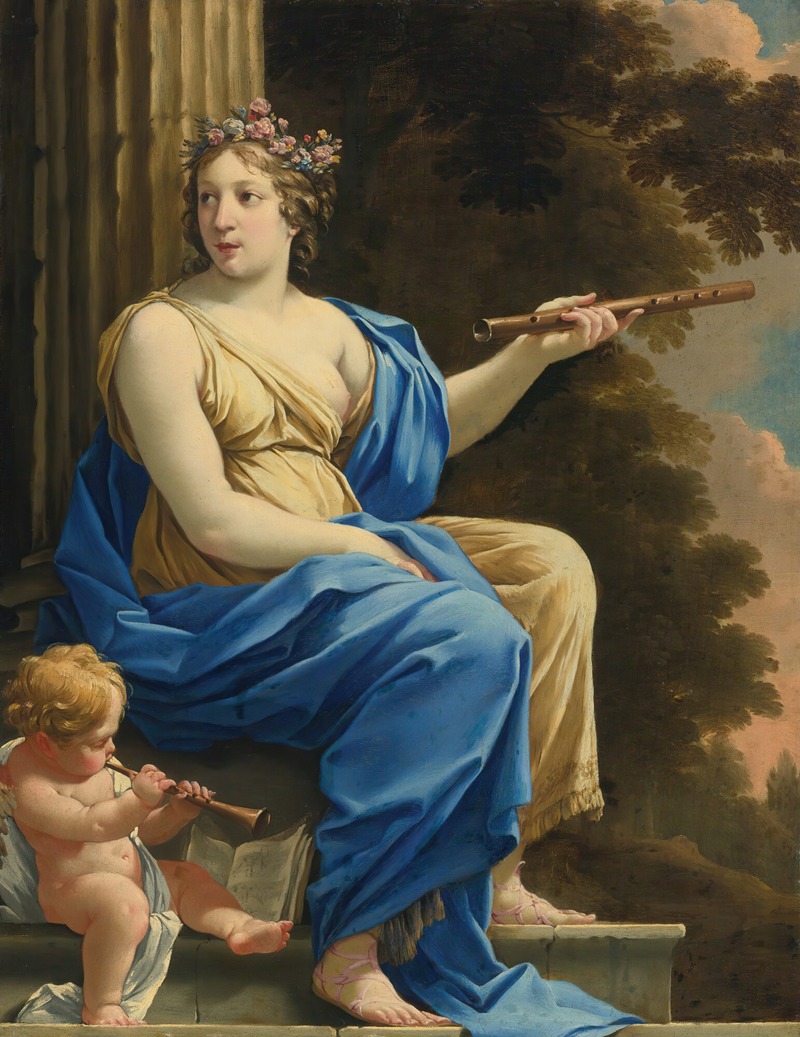 Simon Vouet - Euterpe, The Muse Of Music And Lyric Poetry