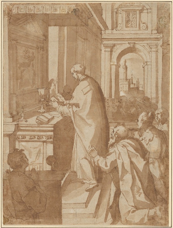 Giorgio Picchi the Younger - A Priest Celebrating Mass