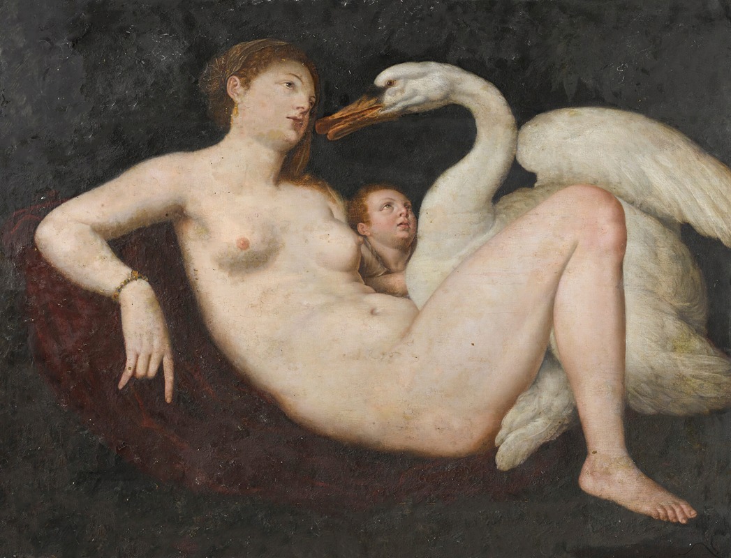 Gillis Coignet - Leda and the swan
