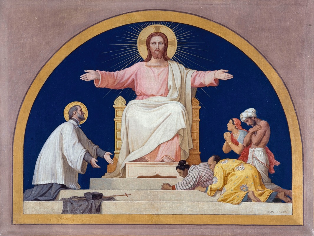 Romain Cazes - Saint-François-Xavier présentant au Christ les peuples qu’il a convertis