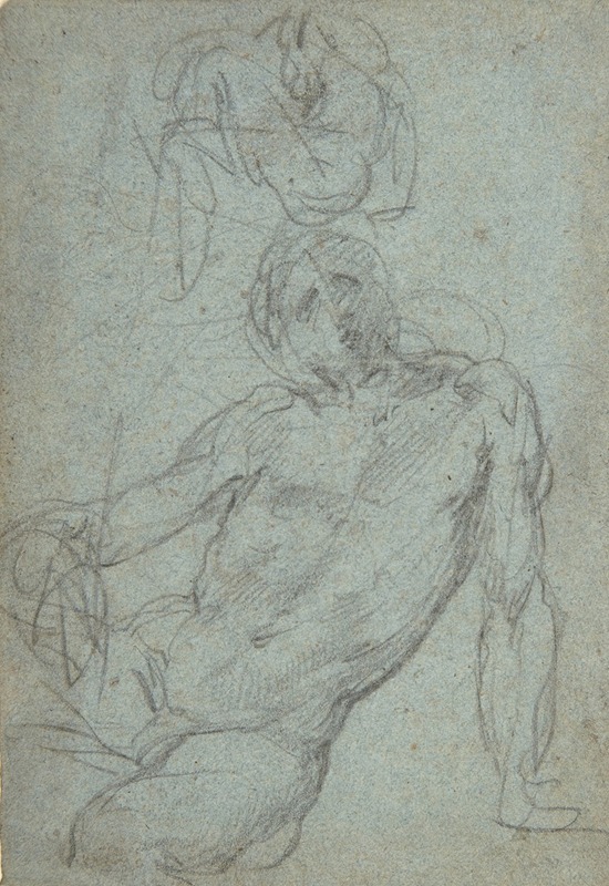 Giulio Cesare Procaccini - Studies of a Seated Nude Male Figure