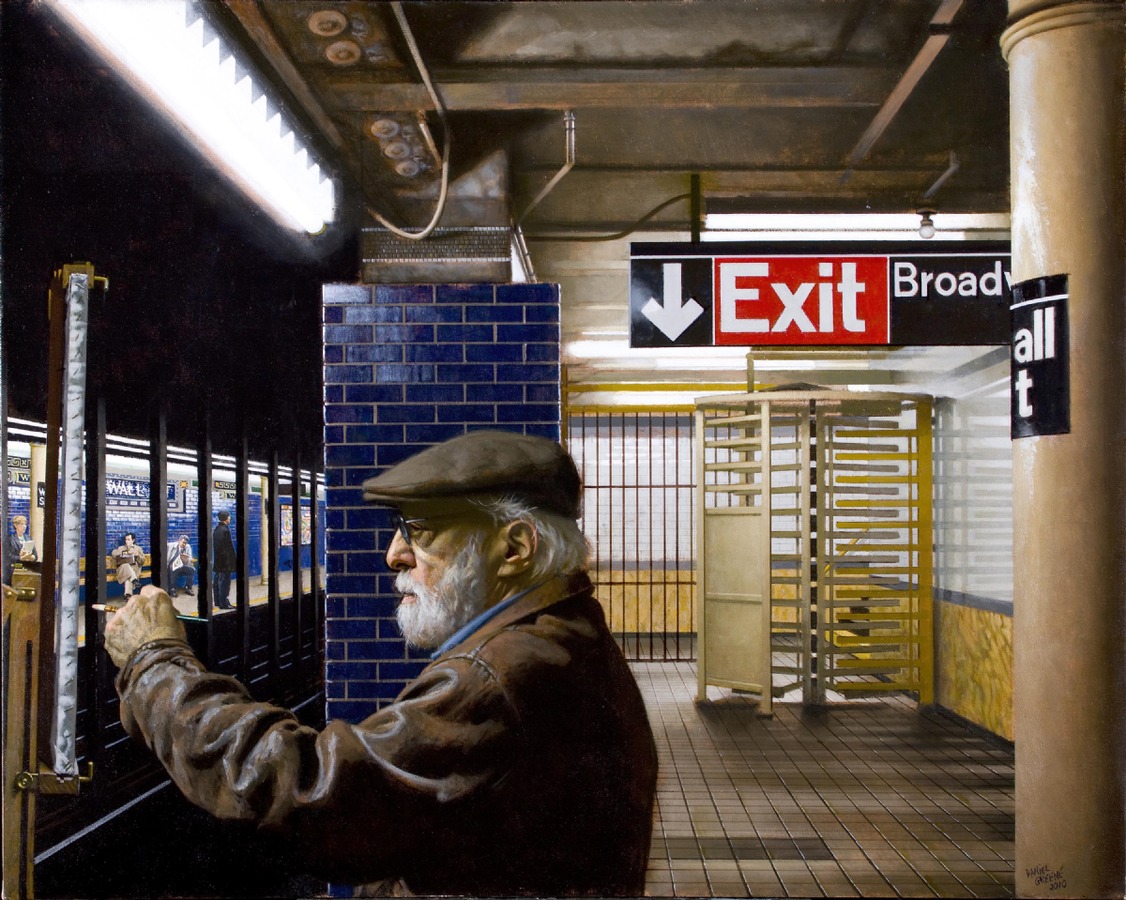 Daniel Greene - Self Portrait – Wall St. Station