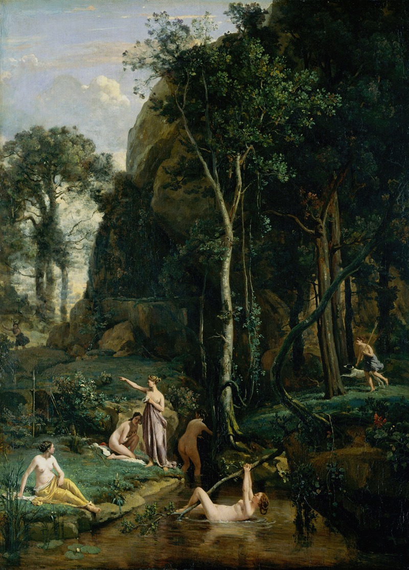 Jean-Baptiste-Camille Corot - Diana and Actaeon (Diana Surprised in Her Bath)