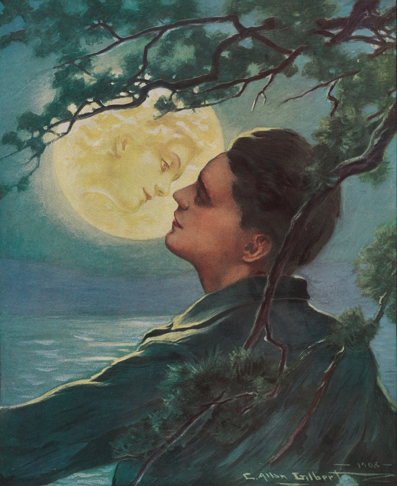 Charles Allan Gilbert - The girl in the moon