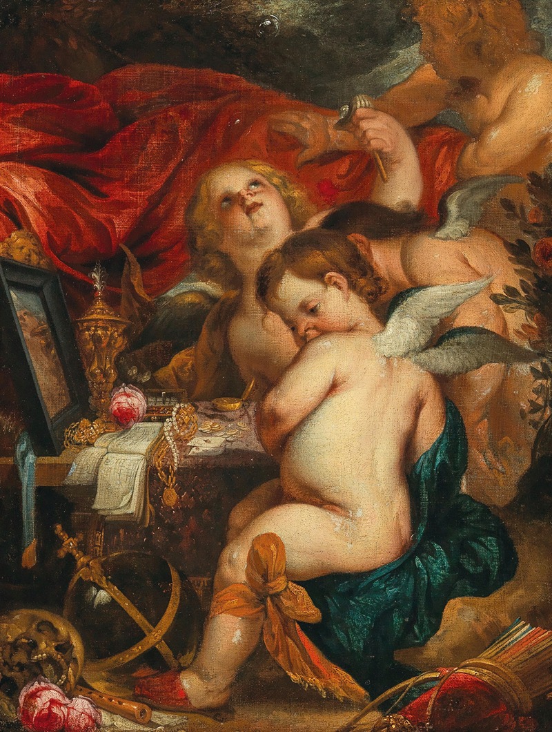 Frans Wouters - A Vanitas with putti
