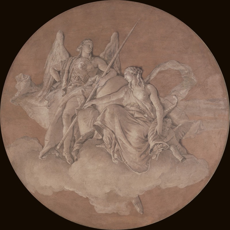 Giovanni Battista Tiepolo - Allegorical Figures Representing Virtue and Abundance