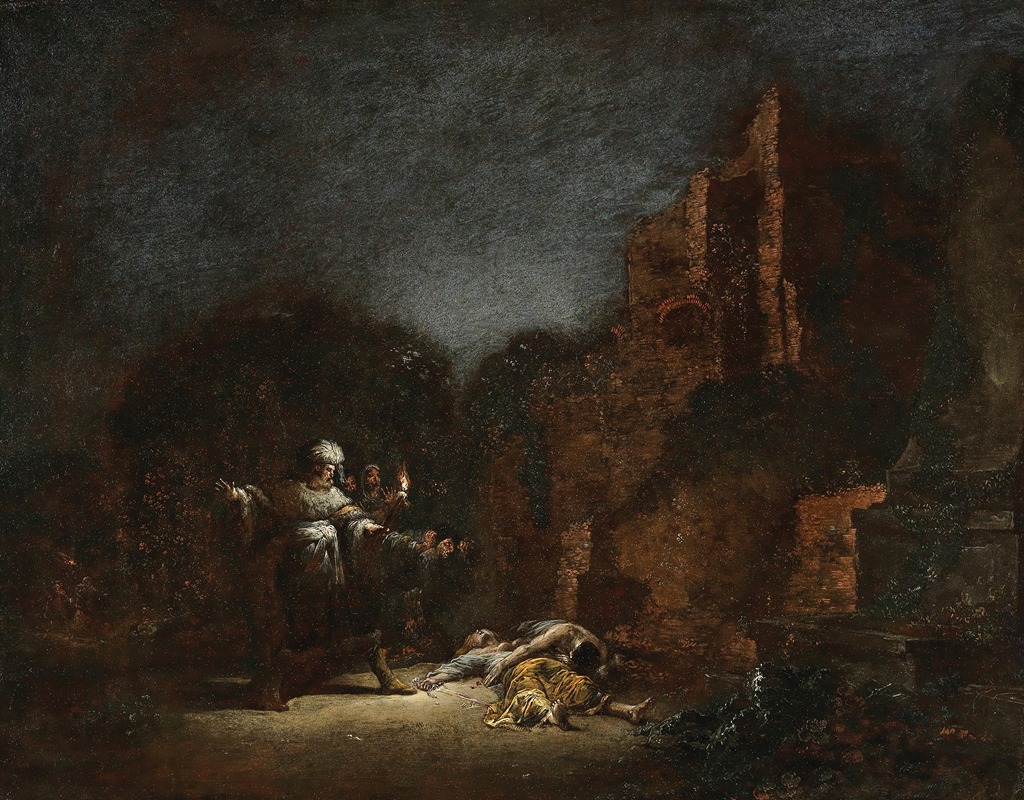 Leonaert Bramer - The Discovery of the Bodies of Pyramus and Thisbe