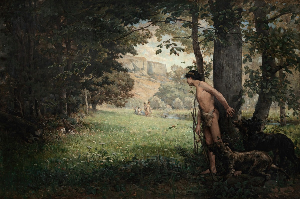 Maurice Charles Marie Lelièvre - Actaeon Watching Diana And Her Nymphs