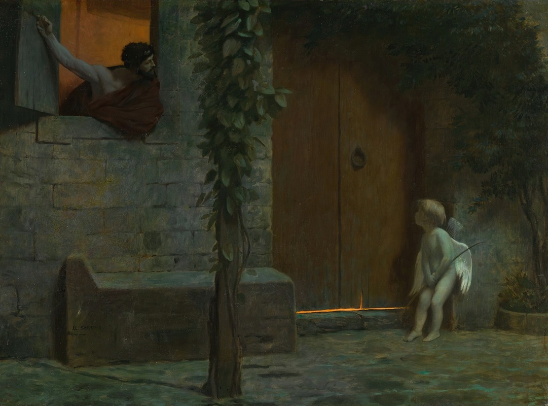 Jean-Léon Gérôme - Cupid at the Door in a Rainstorm
