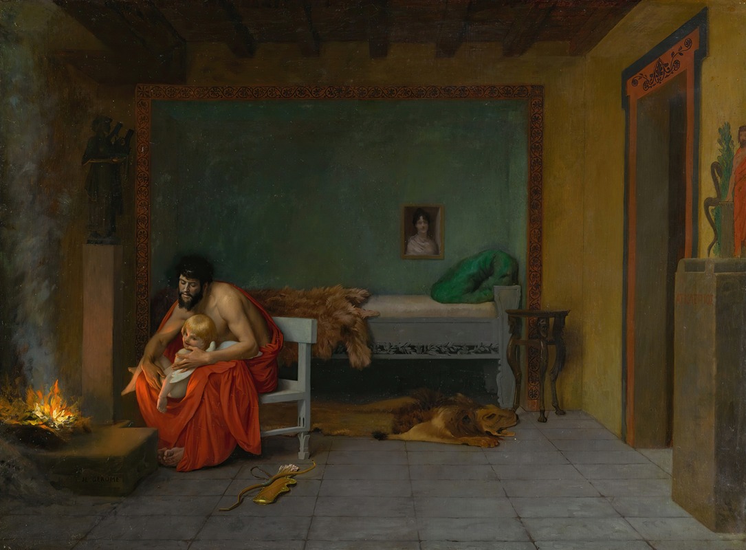 Jean-Léon Gérôme - Cupid’s Shivering Limbs the Embers Warm