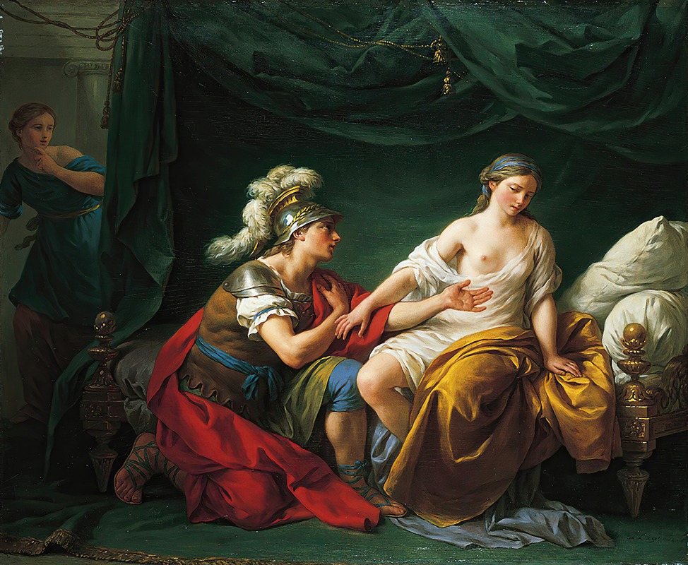 Louis-Jean-François Lagrenée - Alcibiades on his Knees Before his Mistress