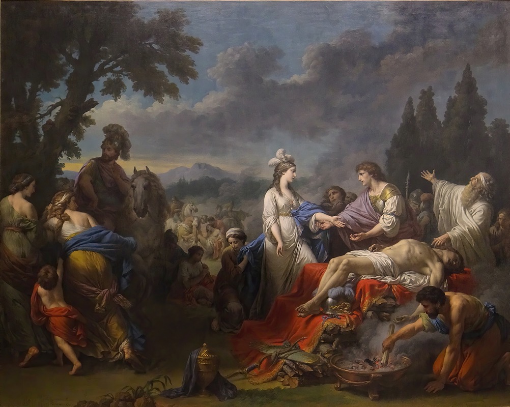 Louis-Jean-François Lagrenée - Les deux veuves d’un chef indien se disputant les honneurs du bûcher