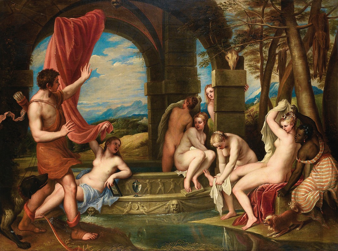 Follower of Titian - Diana And Actaeon