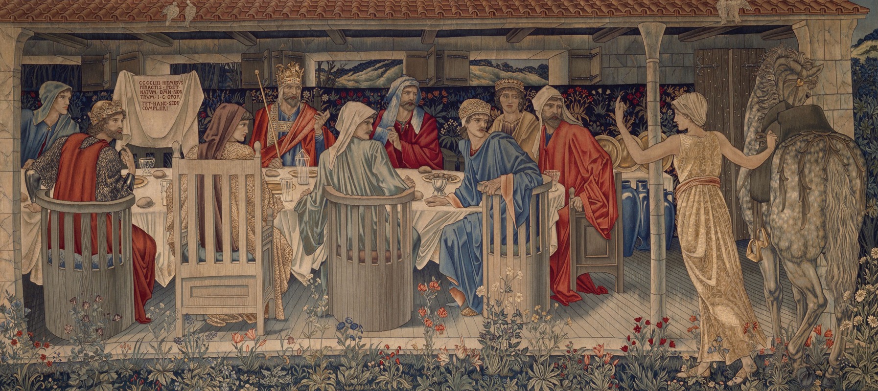 Sir Edward Coley Burne-Jones - Knights of the Round Table Summoned to the Quest by the Strange Damsel
