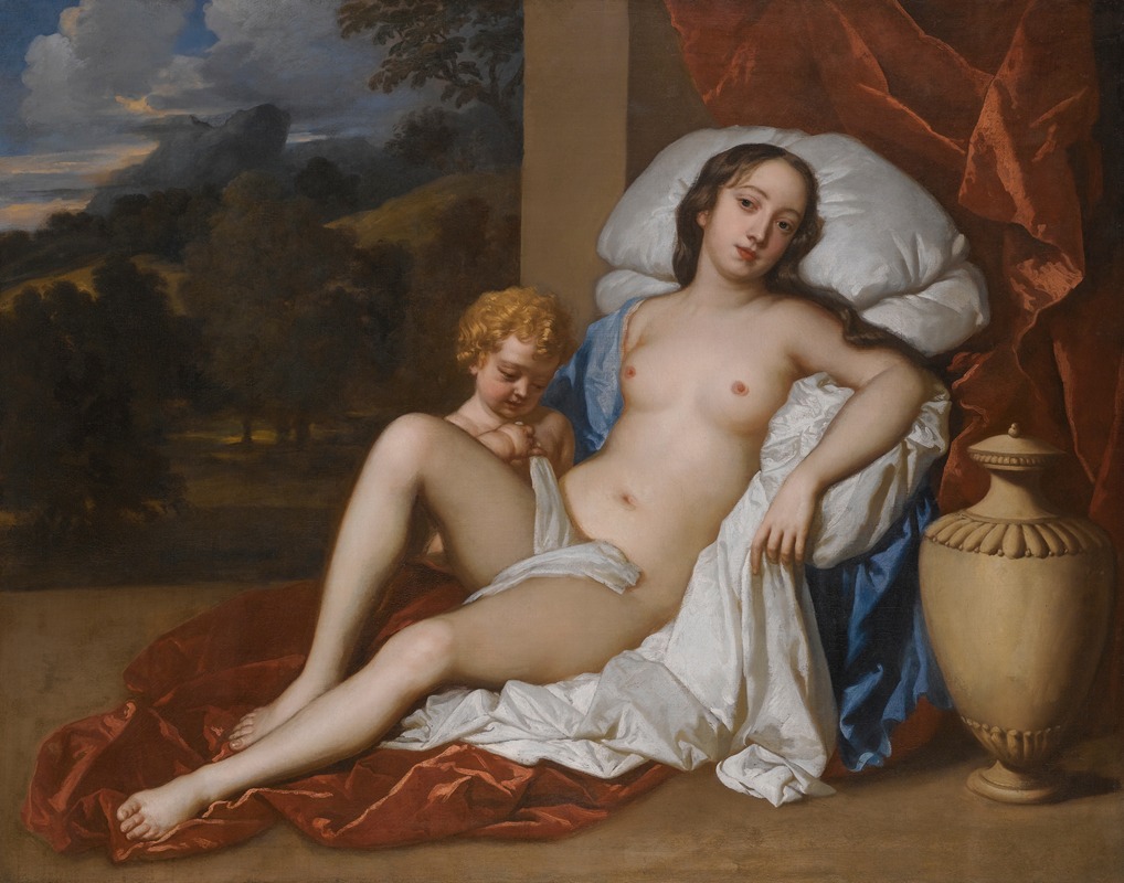 Sir Peter Lely - Portrait Of A Young Woman And Child, As Venus And Cupid, Almost Certainly Nell Gwyn (1650-1687)