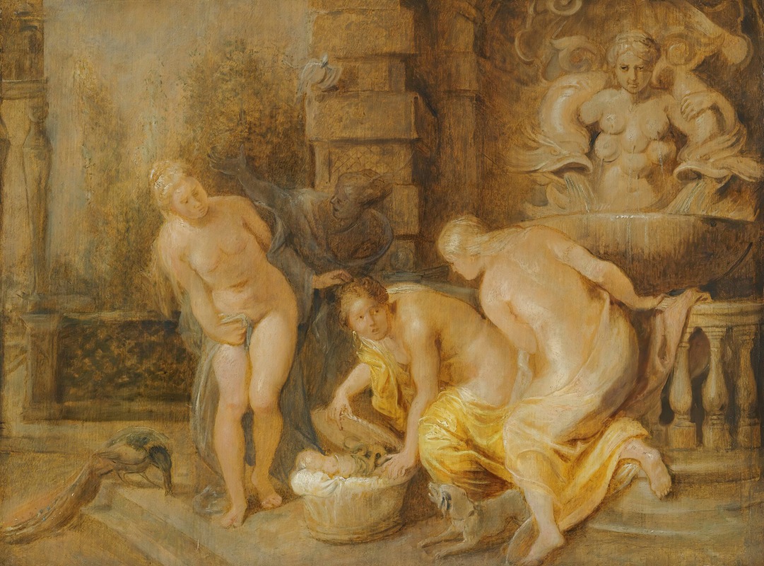 Peter Paul Rubens - The Discovery Of The Baby Erichthonius By The Daughters Of Cecrops