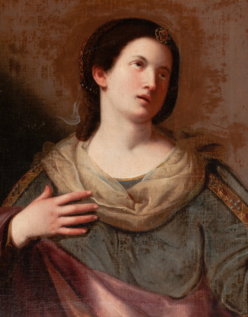 Bolognese School - A Sibyl with Eyes Raised