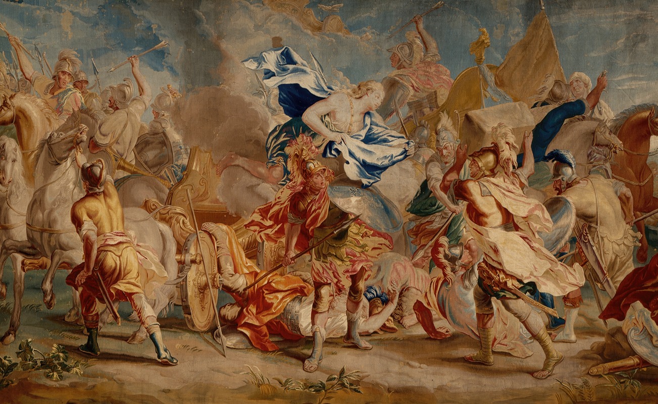 Charles Le Brun - Combat between Menelaus and Paris