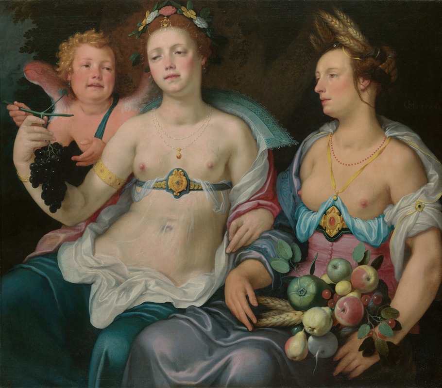 Cornelis Cornelisz Van Haarlem - Venus, Cupid and Ceres