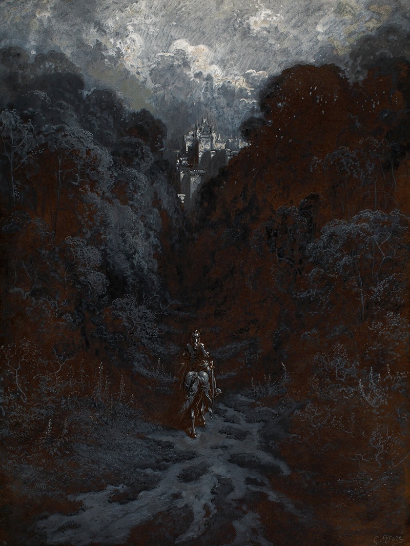 Gustave Doré - Sir Lancelot Approaching the Castle of Astolat