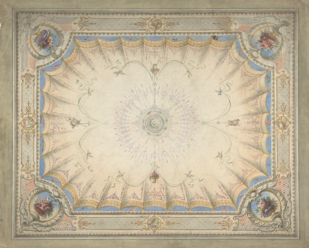 J. S. Pearse - Ceiling Design for the Boudoir, Ardgowan