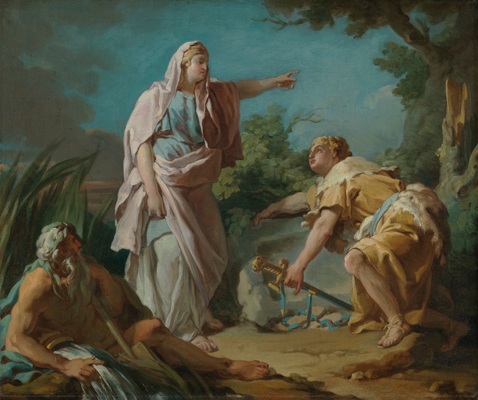 Nicolas-Guy Brenet - Aethra Showing her Son Theseus the Place Where his Father had Hidden his Arms
