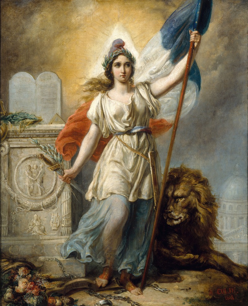 Alexandre Marie Colin - La République, esquisse pour le concours de 1848