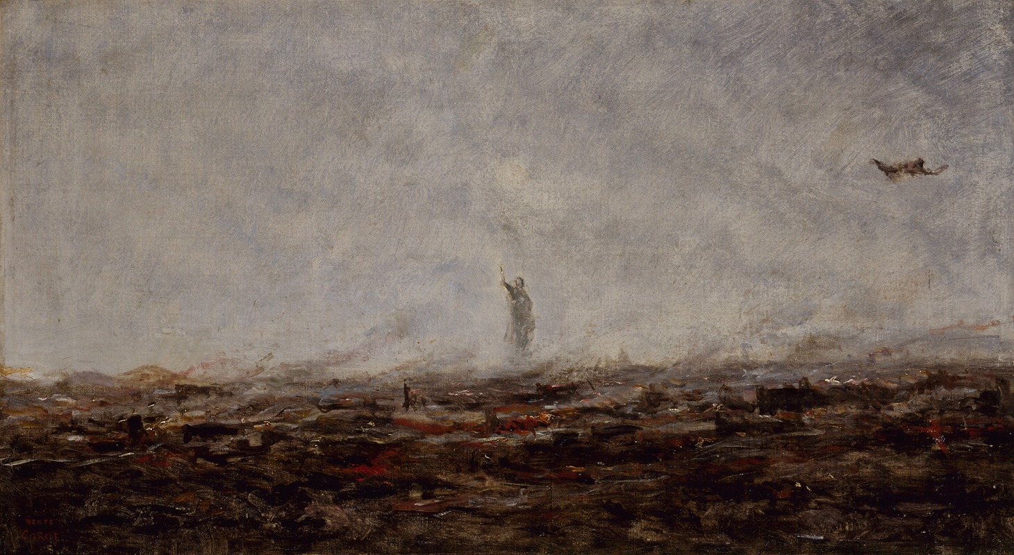 Jean-Baptiste-Camille Corot - Le Rêve; Paris incendié, septembre 1870