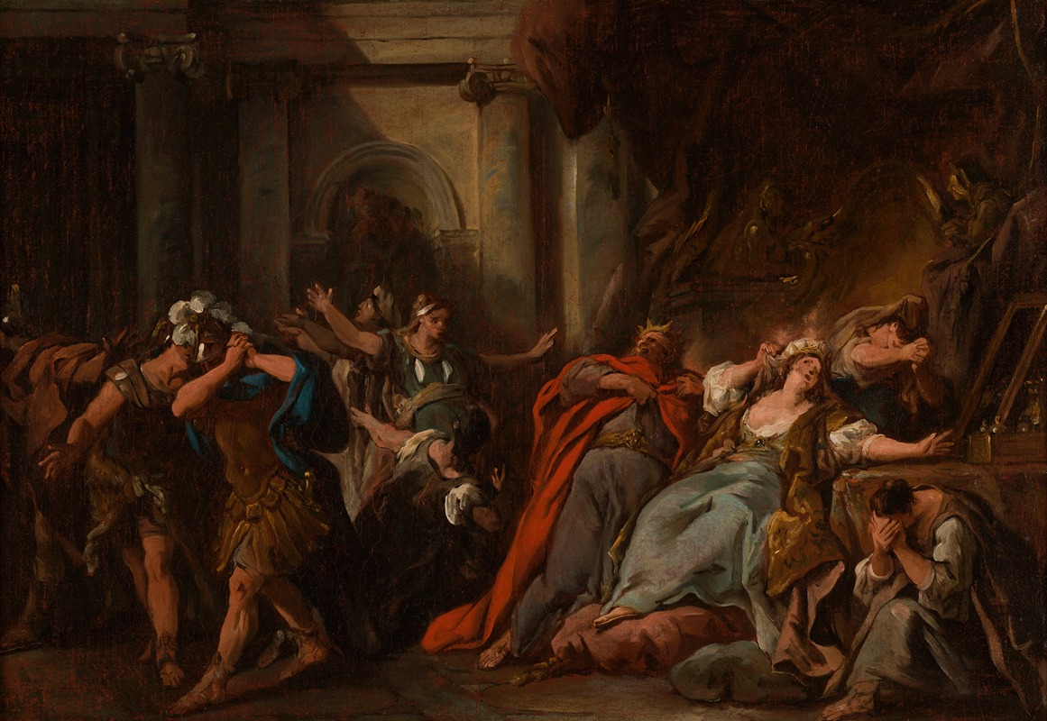 Jean-François de Troy - Créüse consumée par la robe empoisonnée