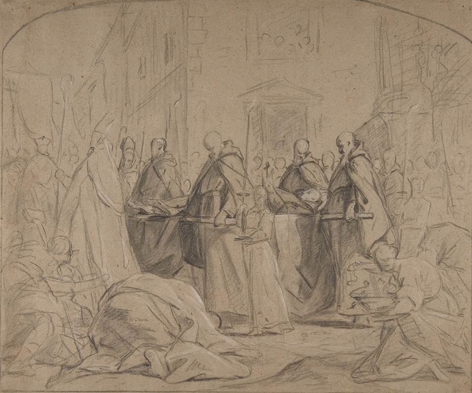 Jean Restout the Younger - Funeral of François Duplessis de Mornay