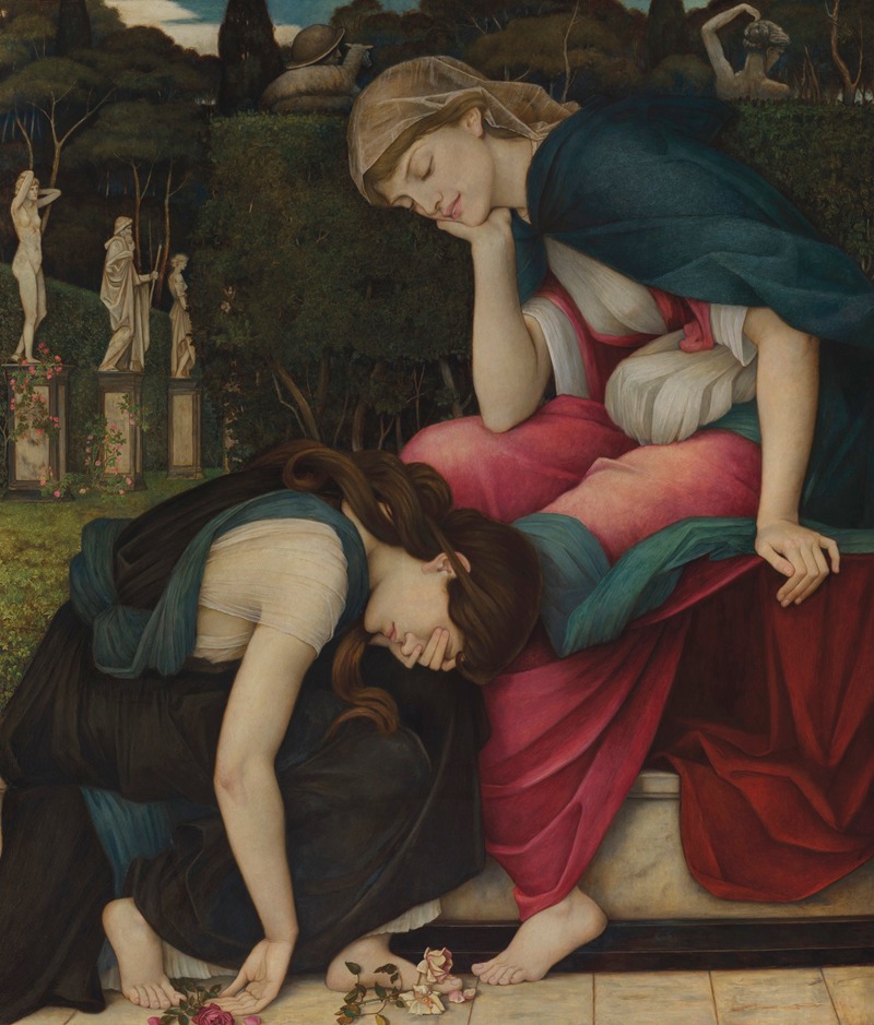 John Roddam Spencer Stanhope - Patience on a monument smiling at Grief