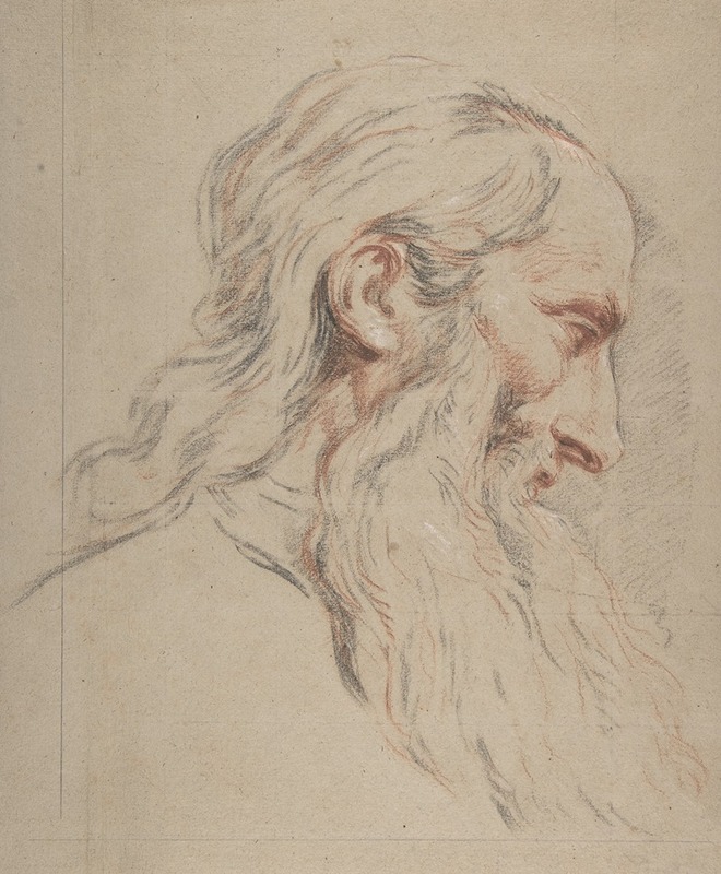Jean II Restout - Head of a Bearded Man