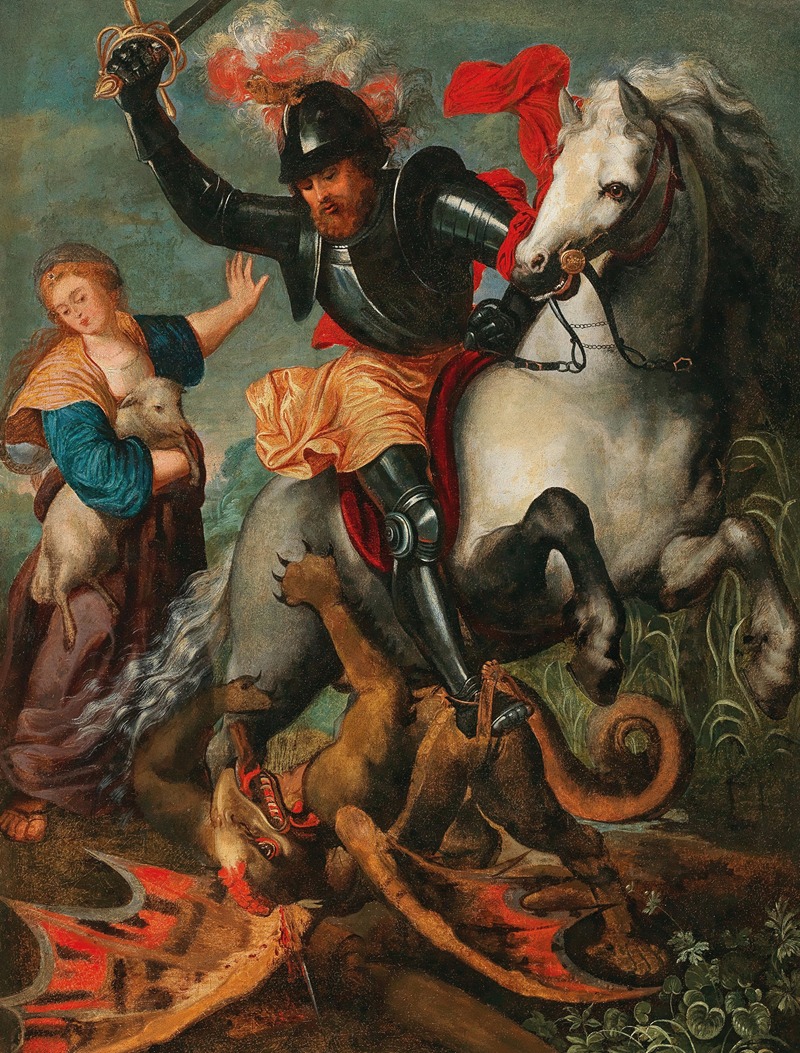 Thomas Willeboirts Bosschaert - Saint George killing the Dragon