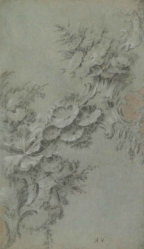 Jean-Baptiste Pillement - Design with Flowers and Rocaille Ornaments