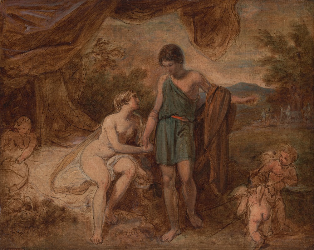 Thomas Stothard - An Unfinished Study of Venus and Adonis
