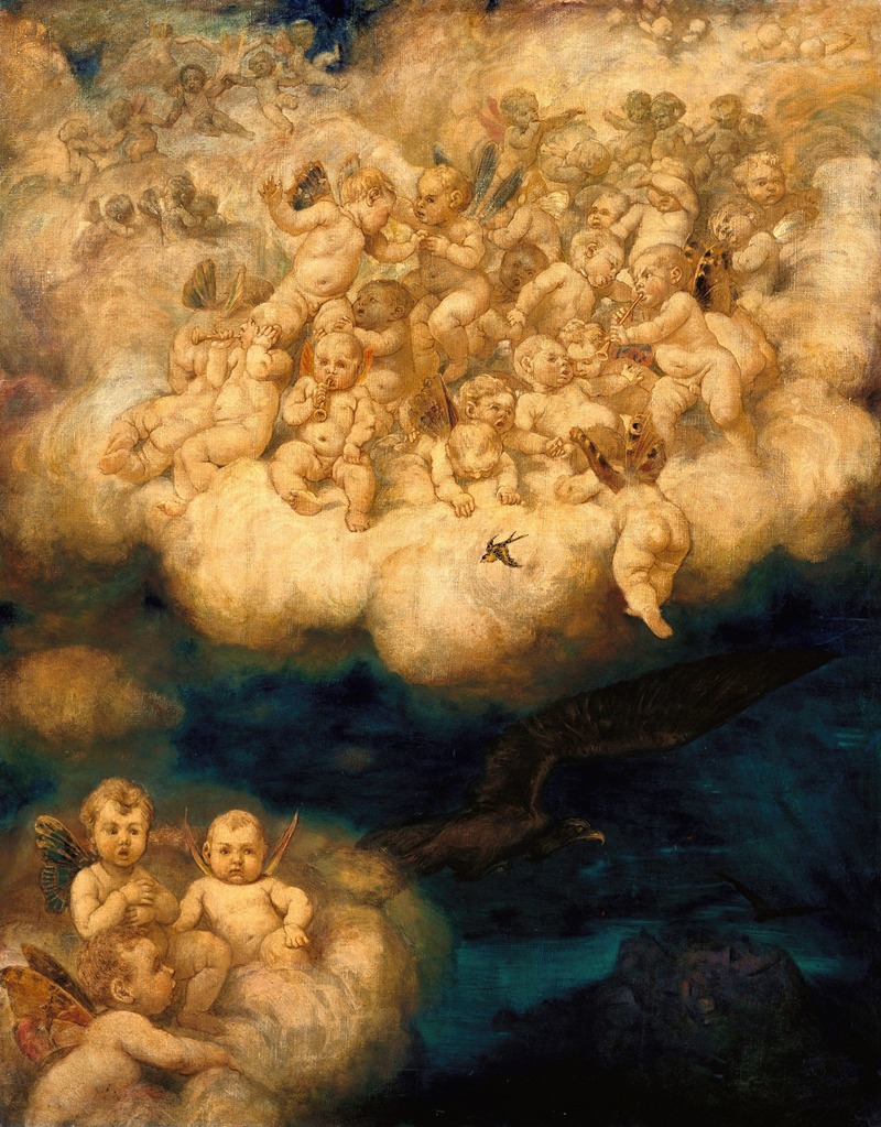 Hans Thoma - Cloud of Angels