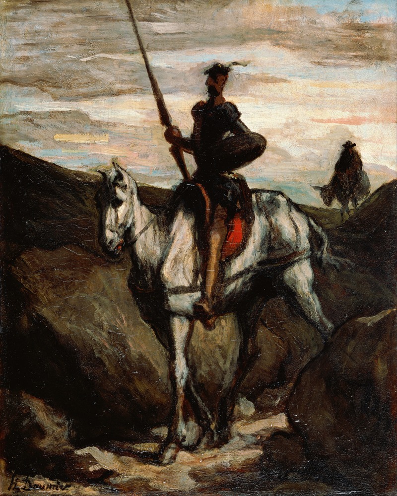 Honoré Daumier - Don Quixote in the Mountains