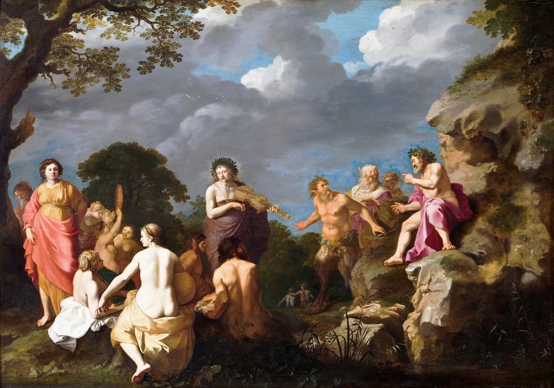Cornelis Van Poelenburch - The Musical Contest between Apollo and Marsyas