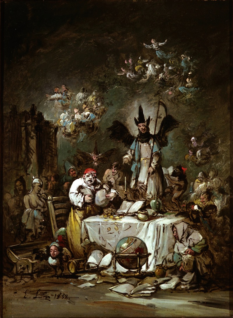 Eugenio Lucas Velázquez - Allegorical caprice. The Avarice